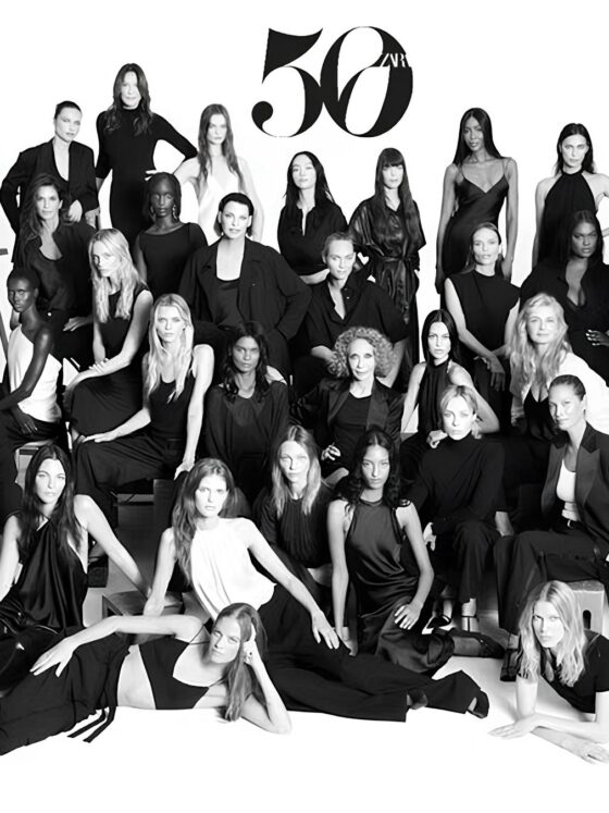 Zara تحتفل بمرور 50 عامًا مع أفضل عارضات الأزياء في العالم