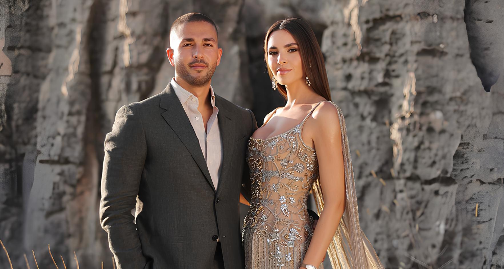 اللوك الأول: زين قطامي بفستان ذهبي من إيلي صعب في بداية احتفالات زفافها