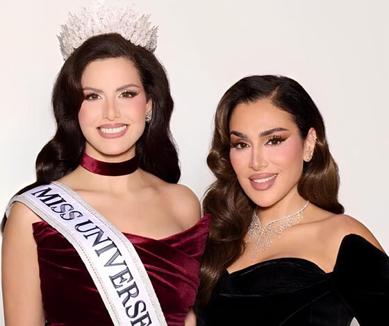 هدى بيوتي تتعاون مع نادين أيوب أول فلسطينية في ملكة جمال الكون 2025