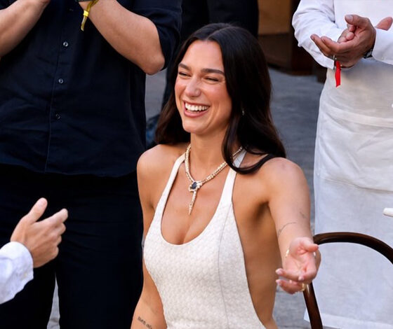 إطلالة Dua Lipa الأولى في احتفالات زفافها بإيطاليا